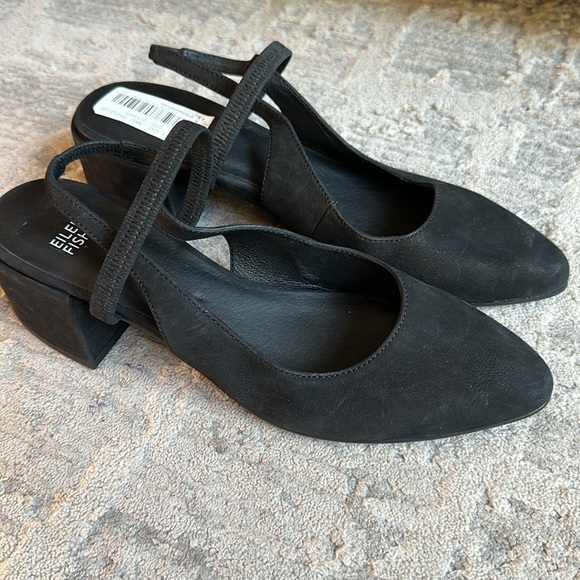 Eileen Fisher Zeny Nubuck Slingback Pumps Black Size‎ 8.5 - Picture 6 of 8